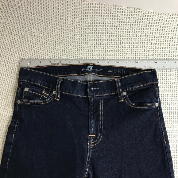 7 FOR ALL MANKIND WOMENS SKINNY JEANS SIZE 27 - Picture 8 of 9
